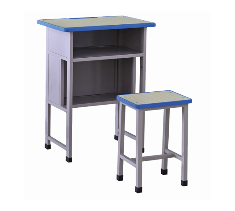塑封邊雙層課桌凳